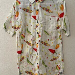 Modern Amusement Mexican Print Short Sleeve Button Down Shirt - L